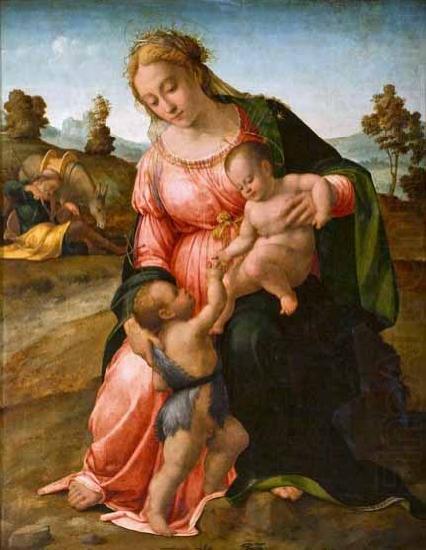 Francesco Granacci Madonna and Child with St John the Baptist china oil painting image